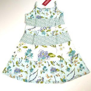 NWT Gymboree Girl Bonjour Provence Floral Print Tank Dress Size 4